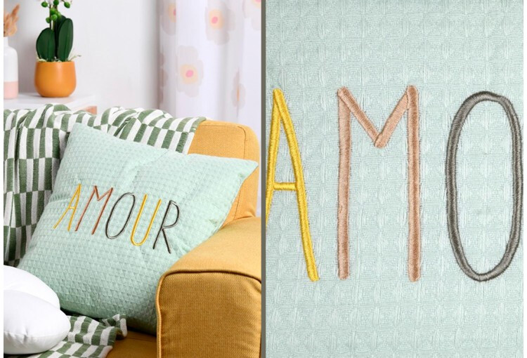Cojín Lleno Reversible 45x45 STOF SweetLove Azul Amour 701001 ()