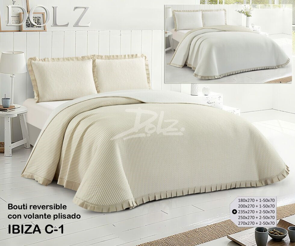Colcha beige reversible  Ibiza DOLZ (3)