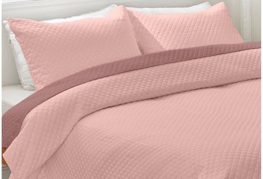 Colcha Bouti Reversible Bicolor ICELANDS Demi Moore rosa ()