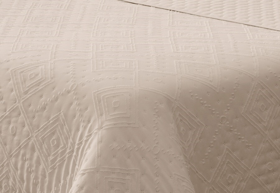 Colcha color lino Bouti Suave Relieve DN MODA Reversible Pilar (2)