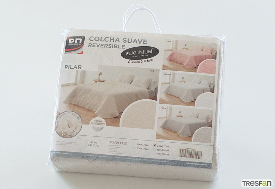 Colcha color lino Bouti Suave Relieve DN MODA Reversible Pilar (3)