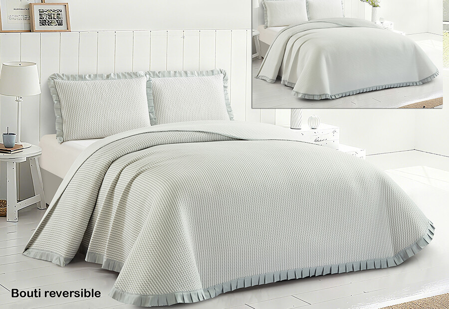 Colcha gris reversible  Ibiza DOLZ ()