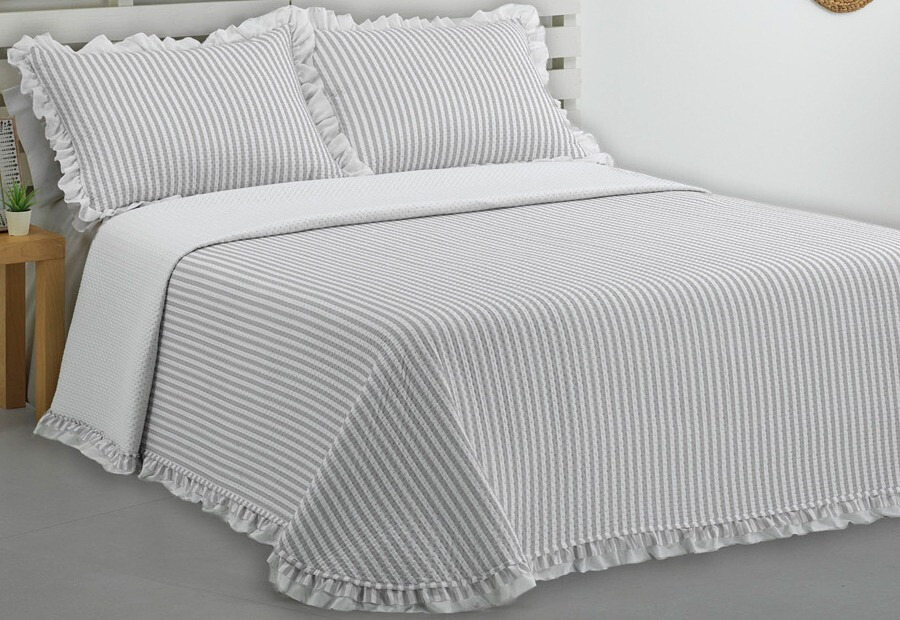 Colcha gris Reversible Manacor DOLZ (1)