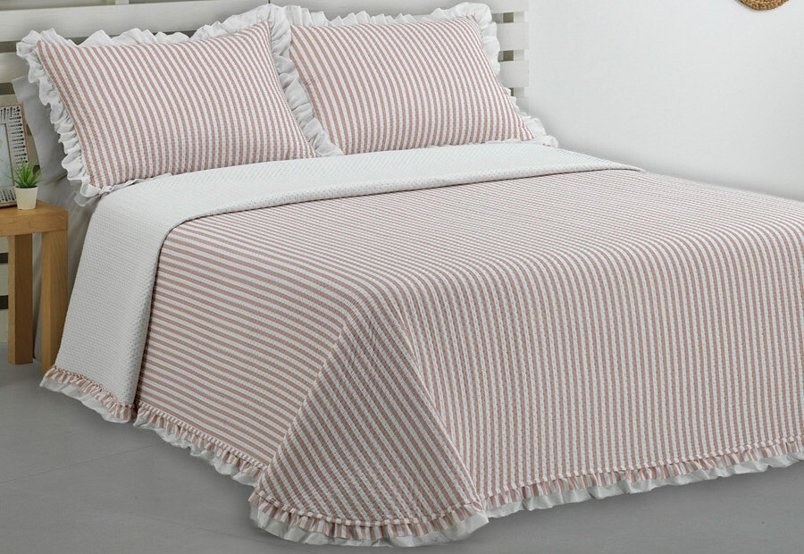 Colcha rosa reversible Manacor DOLZ (1)