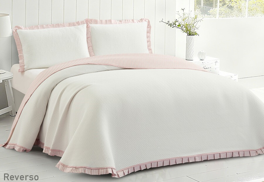 Colcha rosa reversible  Ibiza DOLZ (3)