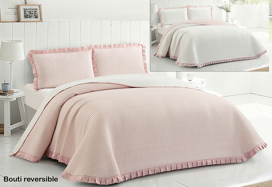 Colcha rosa reversible  Ibiza DOLZ ()