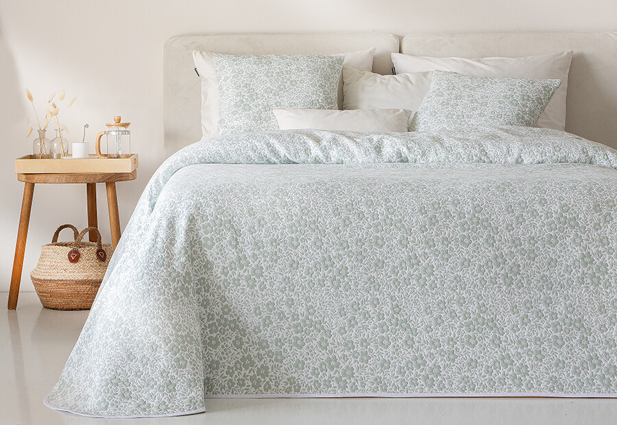 Colcha verde Jacquard Confort VIALMAN Sofía ()