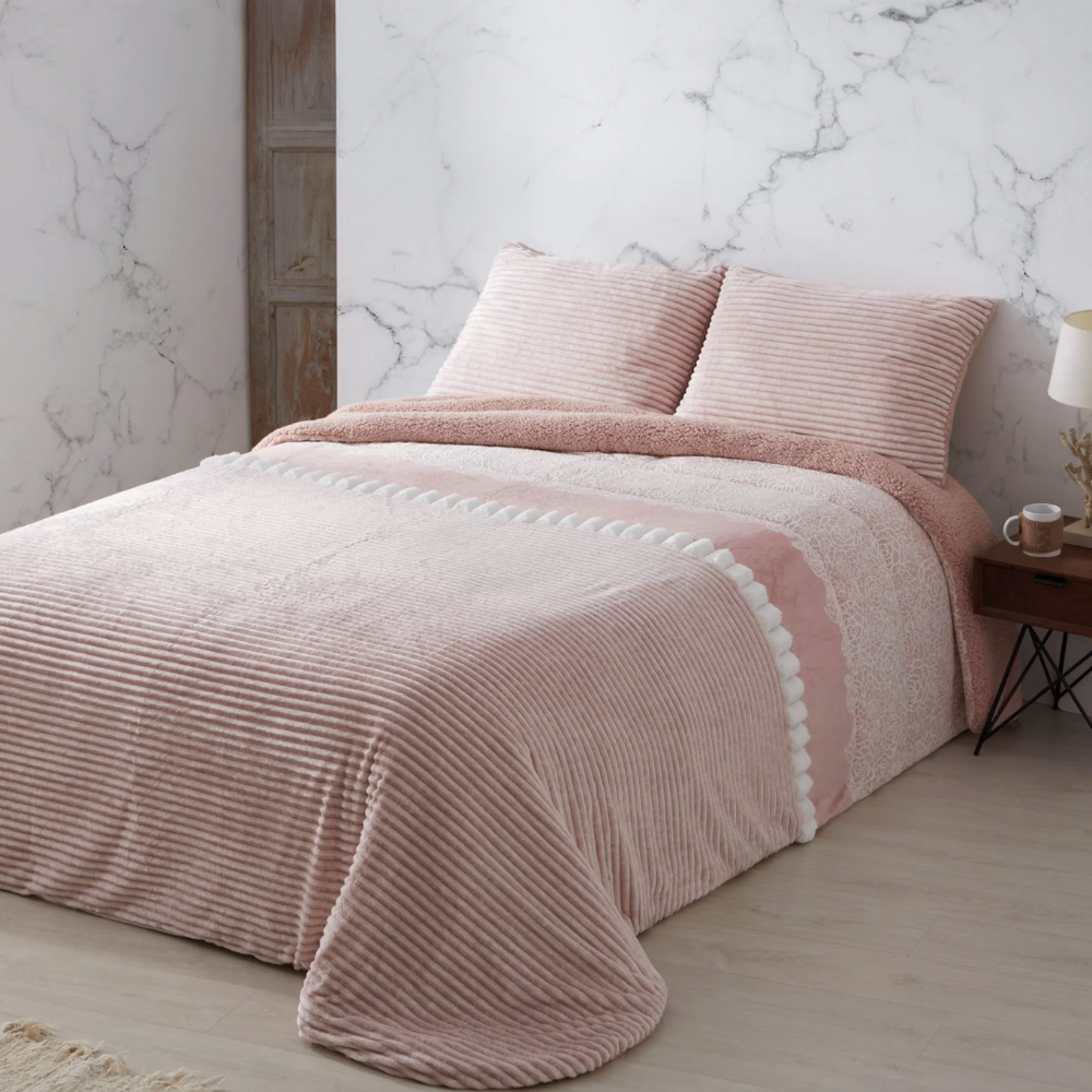 Edredón borreguito rosal nude - Doko de Manterol ()