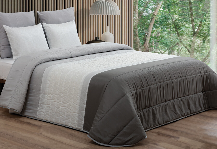 Edredón Comforter + Cojines Jacquard  Malu ()