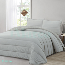 Edredón comforter gris con sherpa 250gr RALLA dMateo