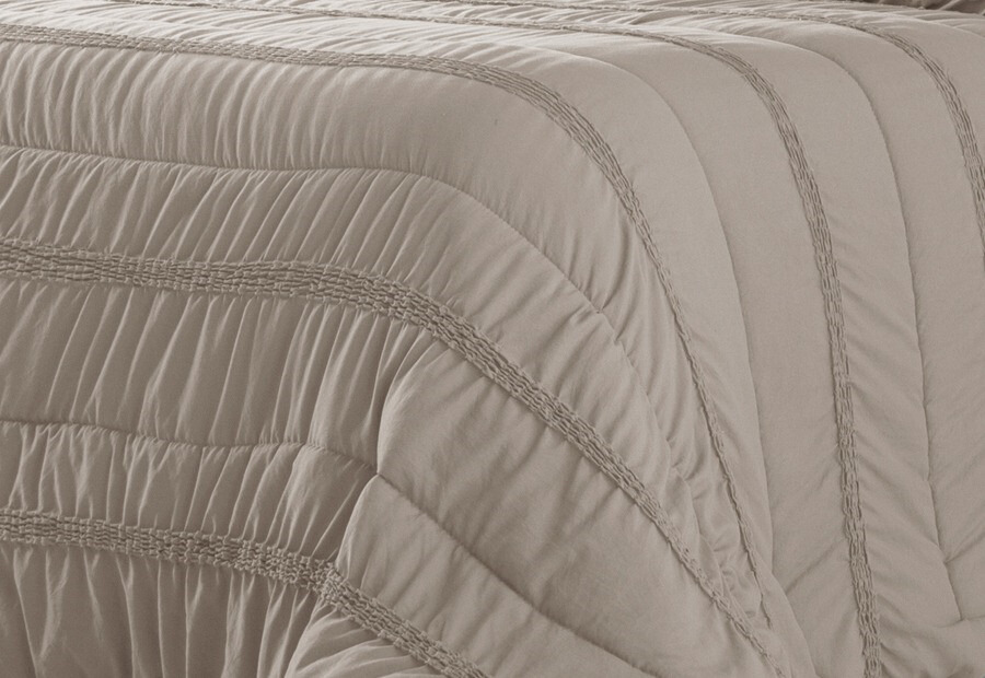 Edredón Comforter Liso FUNDECO Soft Touch Provenza beige (1)