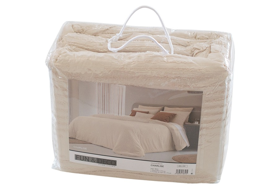 Edredón Comforter Liso FUNDECO Soft Touch Provenza beige (2)