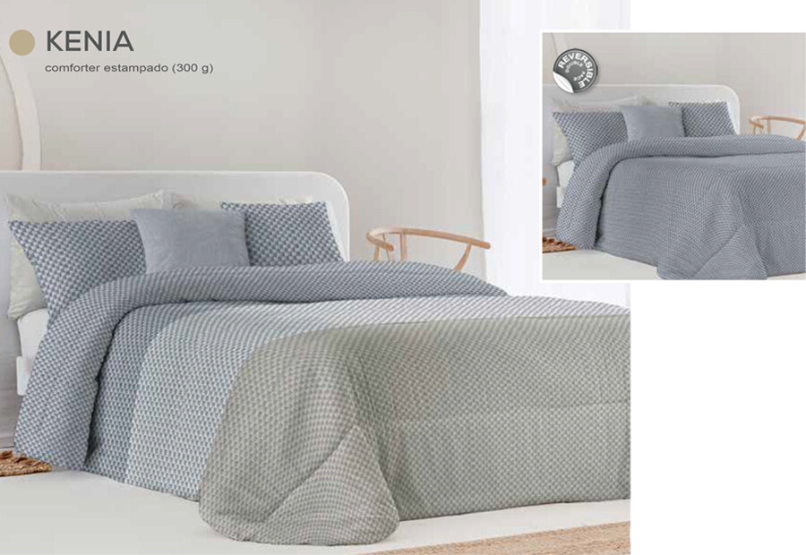 Edredón Comforter Reversible FUNDECO Estampado Kenia ()