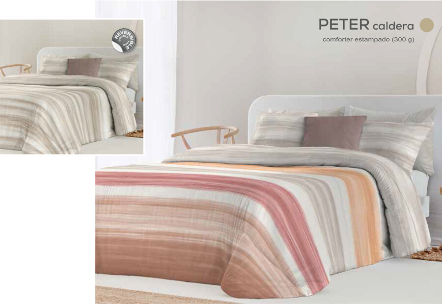 Edredón Comforter Reversible FUNDECO Estampado Peter caldera ()