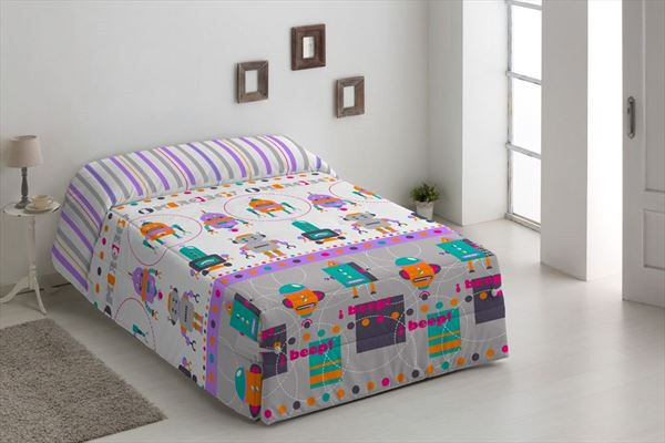 Edredón Conforter Robots gris ()