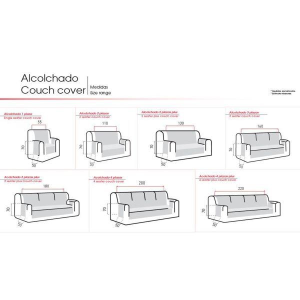 funda practica para sofa tela reversible acolchada 1,2,3,4 plazas