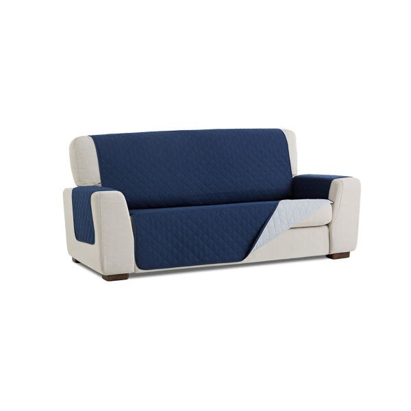 Cubresofá Acolchado Reversible Couch Cover Azul BELMARTI ()