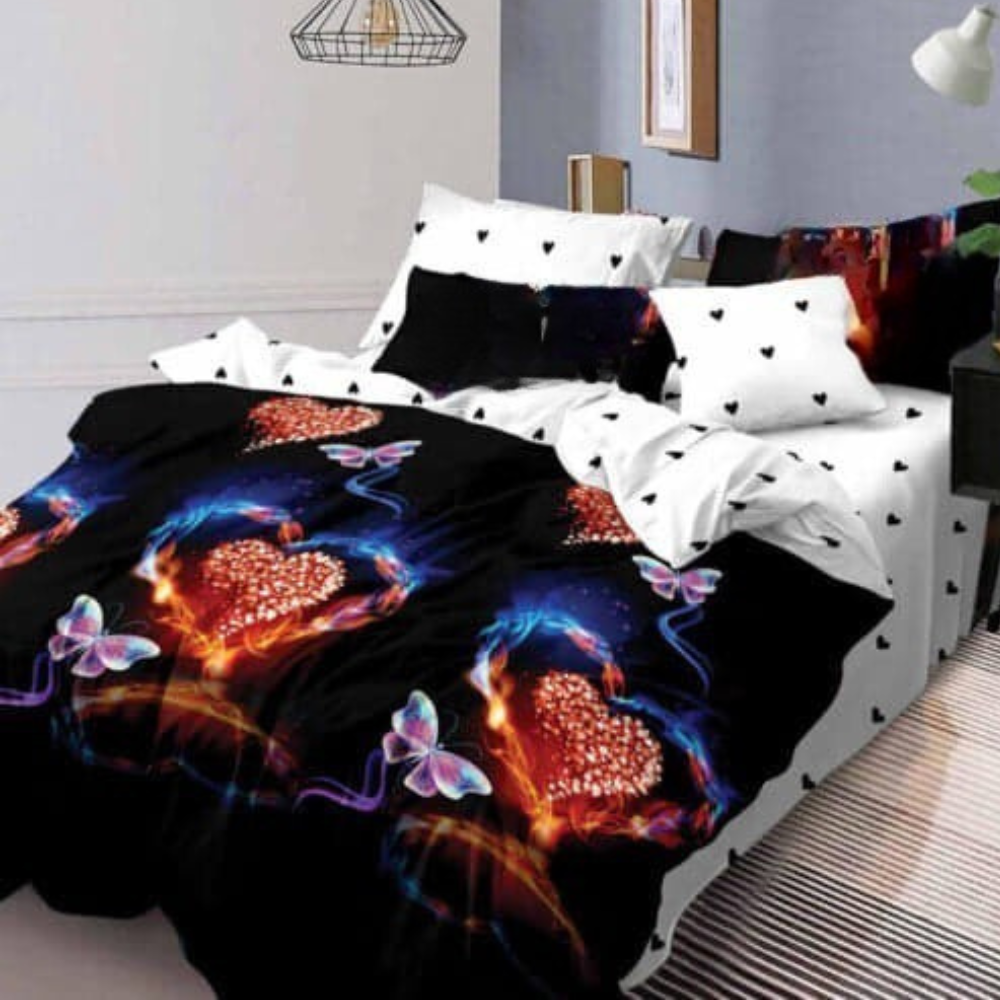 Funda Nórdica Finet Corazon de flores 4 Piezas ()