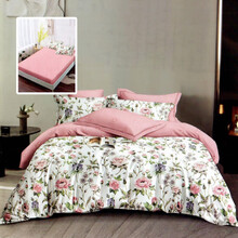 Funda Nórdica Flores rosas 6 Piezas reversible