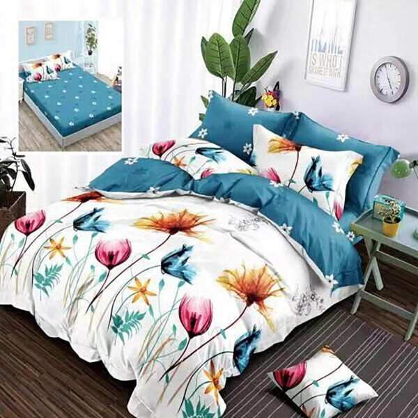Funda Nórdica reversible  Turquesa 6 Piezas