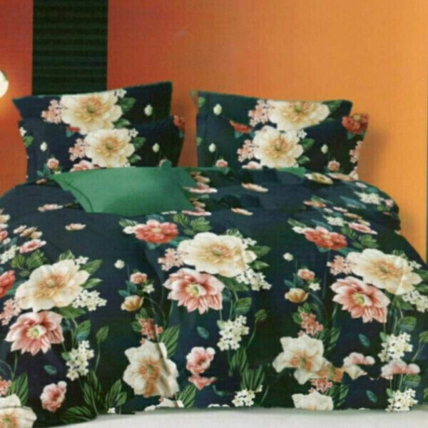 Funda Nórdica Verde con flores