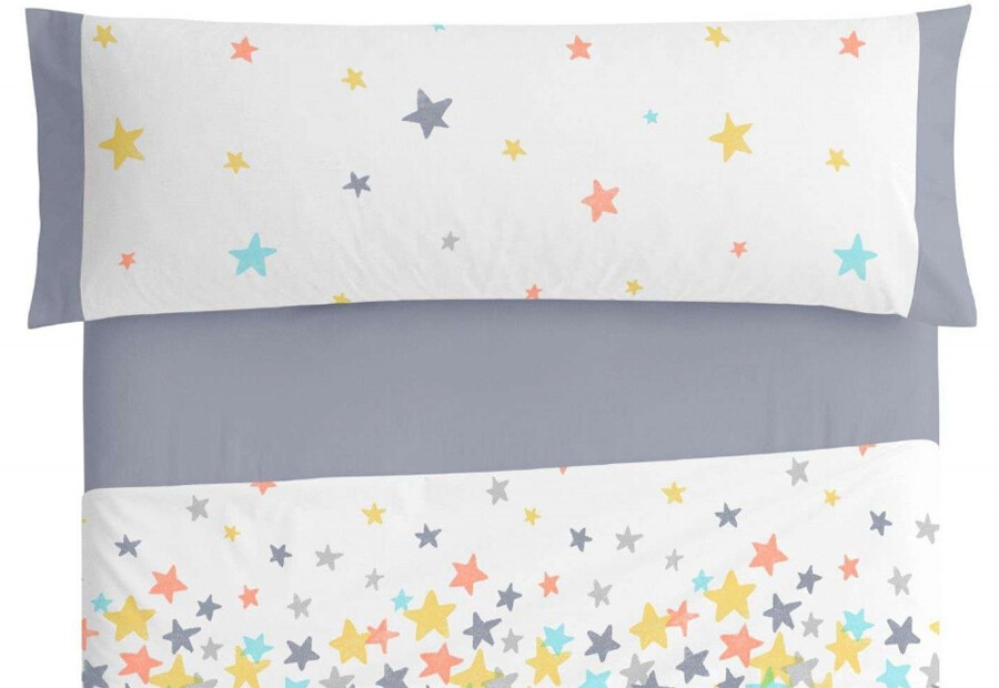 Juego de sábanas infantiles modelo 179 Estrellas  BURRITO BLANCO ()