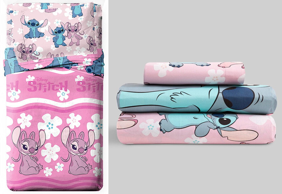 Juego Sábana 3 Piezas DISNEY Licencia STITCH rosa ()