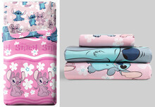 Juego Sábana 3 Piezas DISNEY Licencia STITCH rosa