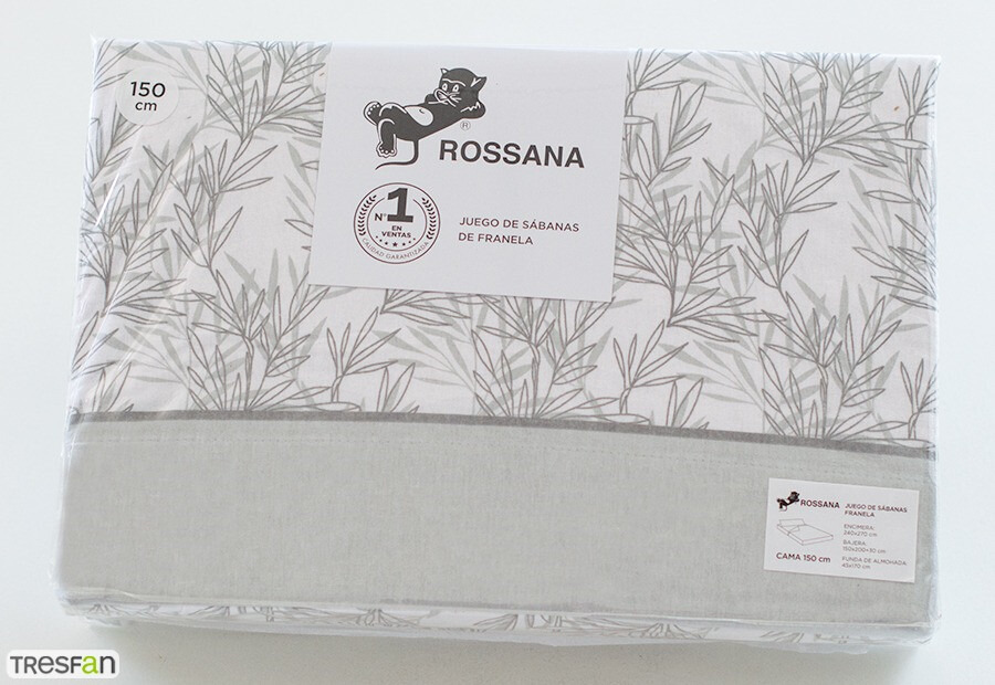 Sábana Franela 100% Algodón ROSSANA Urima gris (1)