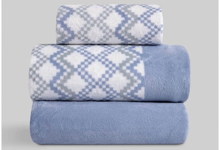 Sábana Invierno Coralina KARAMELO Premium Doble Cara Idania azul (1)