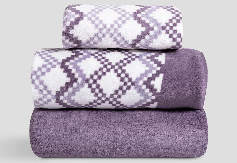 Sábana Invierno Coralina KARAMELO Premium Doble Cara Idania lila (1)