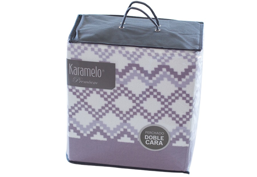 Sábana Invierno Coralina KARAMELO Premium Doble Cara Idania lila (2)