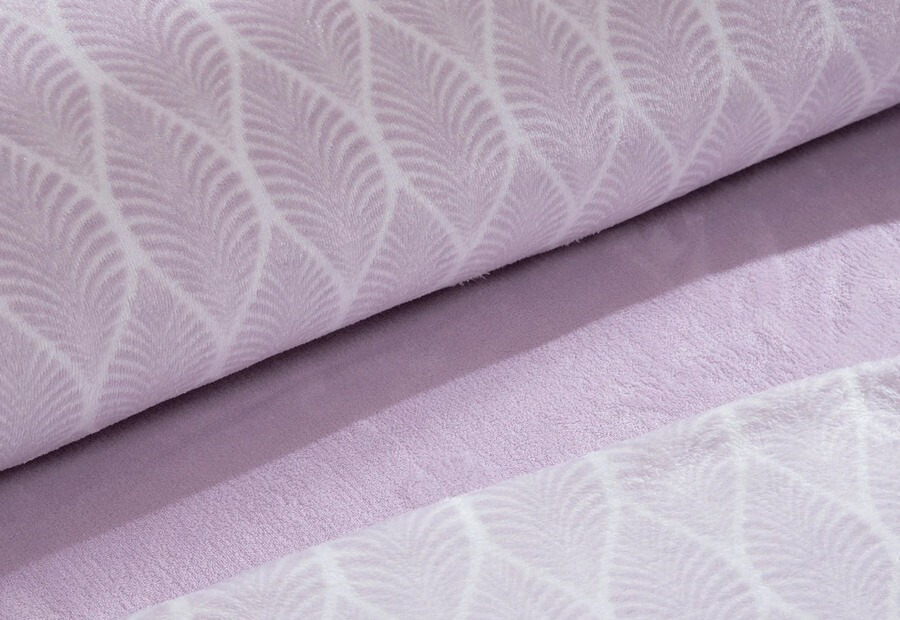 Sábana Invierno Coralina KARAMELO Premium Doble Cara Saori Lavanda (3)