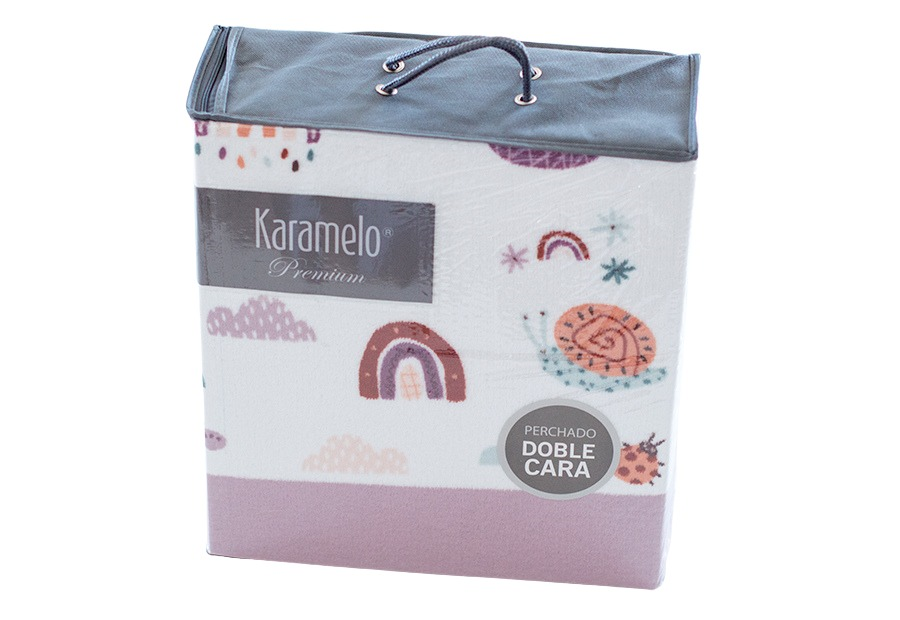 Sábana Invierno Coralina KARAMELO Premium Doble Cara Snail malva (2)