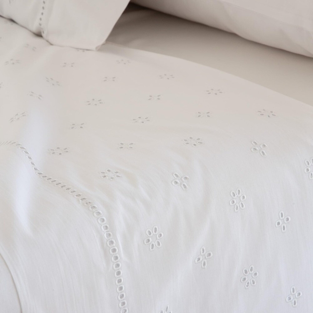 Sábanas blancas 100% Algodón Carola de FUN DECO (1)