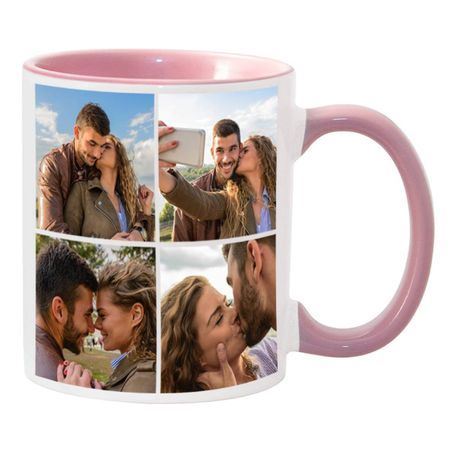 Taza personalizada con interior y asa de colores