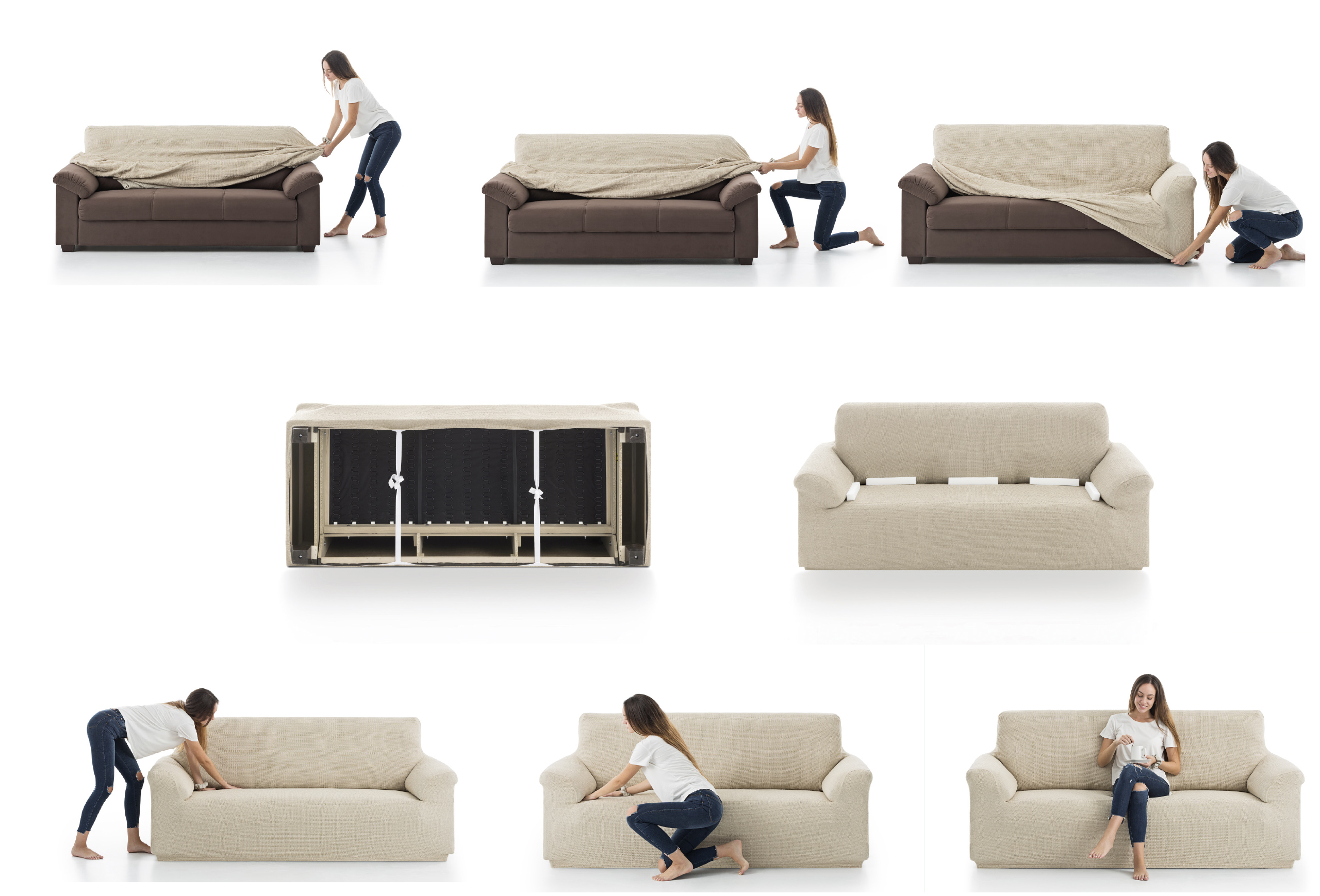 Colocación de funda sofa Belmarti